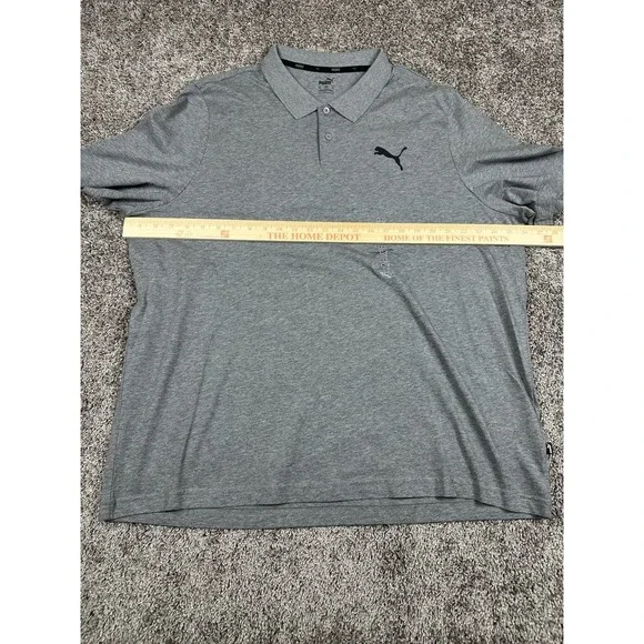 Puma Men's XXL Golf‎ Polo Shirt Gray Heather Short Sleeve Stretch Athletic - Picture 11 of 12